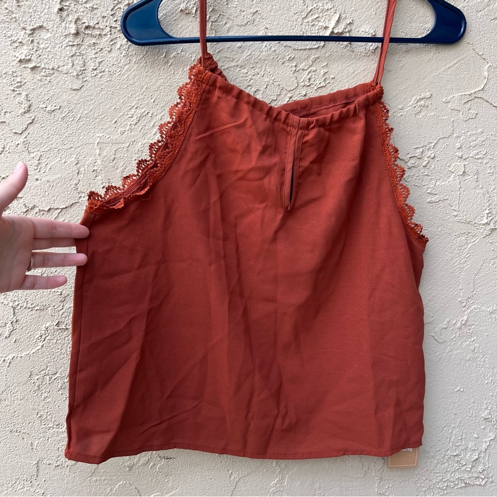 SHEIN, very nice summer shirt, size XS, brown/orange-ish color.